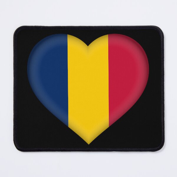 Item preview, Chadian 3D Flag Heart National Symbol for Expat Style designed and sold by YAZ.