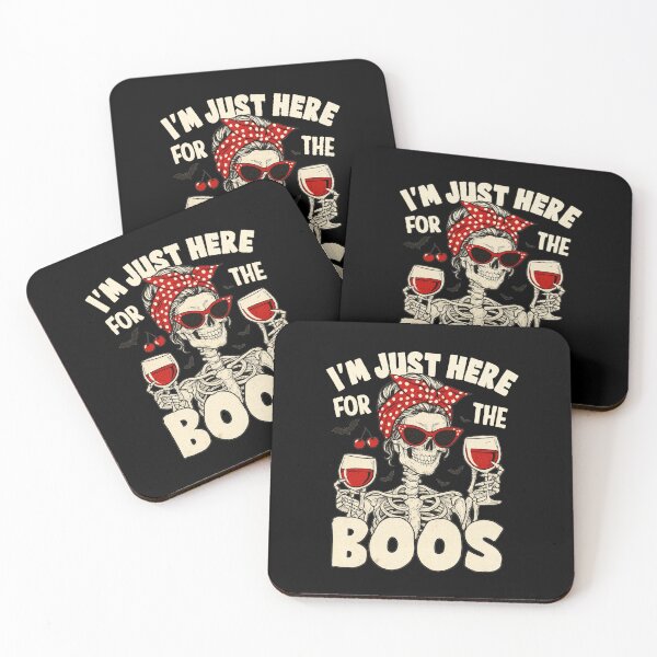 Item preview, I'm Just Here for the Boos Skeleton Wine Red Bandana designed and sold by DoArtITa.