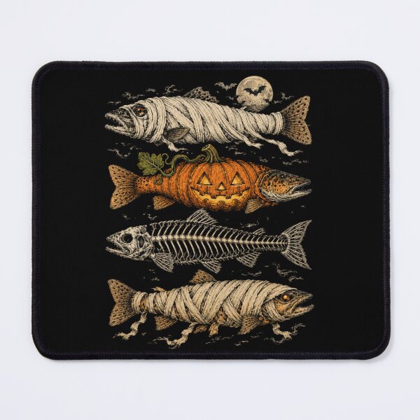 Item preview, Halloween Trout Fish Ghost Pumpkin Skeleton Mummy designed and sold by alanxgoldberger.
