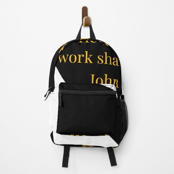 Item preview, John Smith Quote – Gold Text Black Heart designed and sold by TheIconSmith.