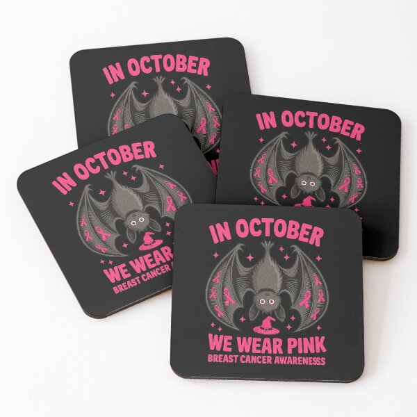 Item preview, In October We Wear Pink Bat Breast Cancer Awareness designed and sold by DoArtITa.