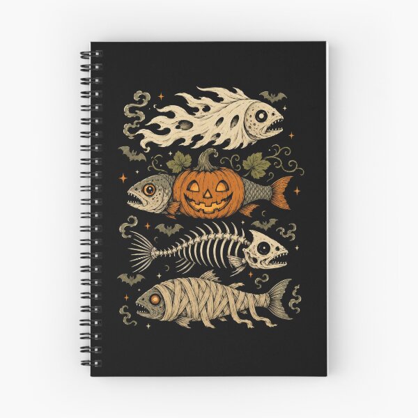Item preview, Halloween Trout Fish Ghost Pumpkin Skeleton Mummy designed and sold by alanxgoldberger.