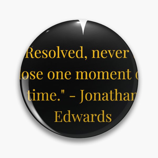 Item preview, Jonathan Edwards Quote – Gold Text Black Heart designed and sold by TheIconSmith.