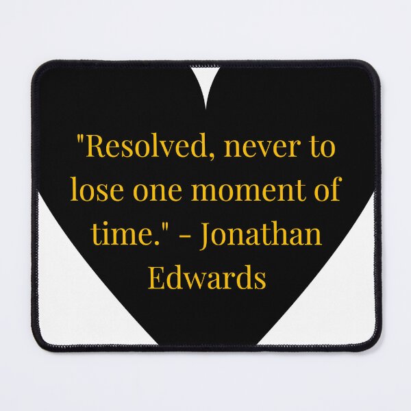 Item preview, Jonathan Edwards Quote – Gold Text Black Heart designed and sold by TheIconSmith.