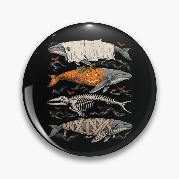 Item preview, Halloween Whale Fish Ghost Pumpkin Skeleton Mummy Vintage designed and sold by alanxgoldberger.