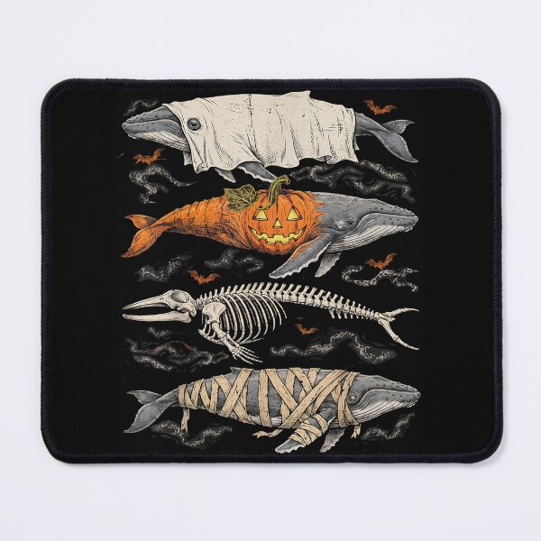 Item preview, Halloween Whale Fish Ghost Pumpkin Skeleton Mummy Vintage designed and sold by alanxgoldberger.