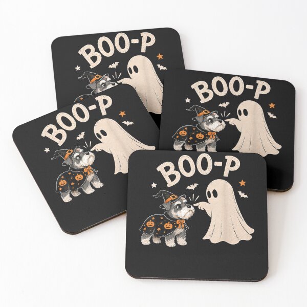 Item preview, Schnauzer Boo Boo-p Ghost Nose Boop Halloween Dog Lover designed and sold by alanxgoldberger.
