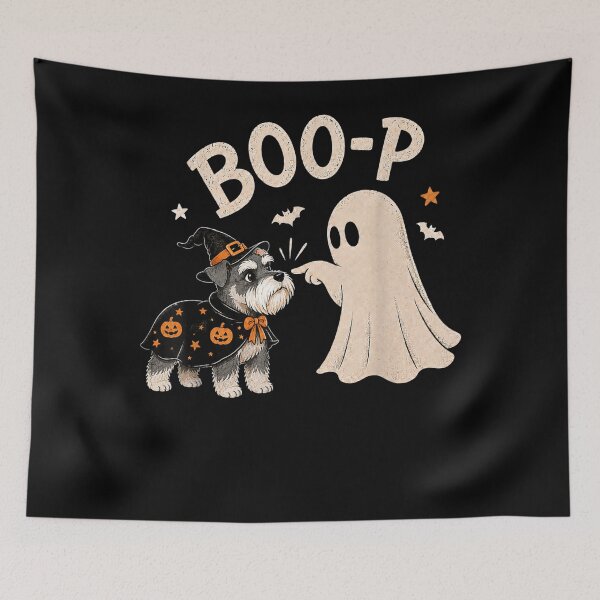 Item preview, Schnauzer Boo Boo-p Ghost Nose Boop Halloween Dog Lover designed and sold by alanxgoldberger.