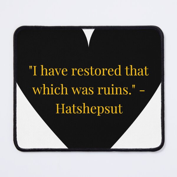 Item preview, Hatshepsut Quote – Gold Text Black Heart designed and sold by TheIconSmith.