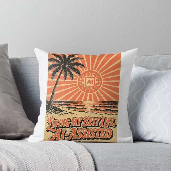 Item preview, Living My Best Life AI Assisted Shirt | Warm Lifestyle Graphic Tee for Women designed and sold by RokomariFabric.