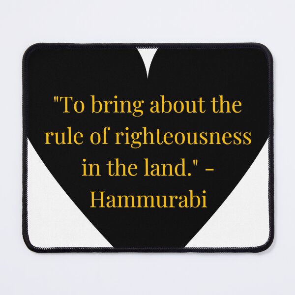 Item preview, Hammurabi Quote – Gold Text Black Heart designed and sold by TheIconSmith.