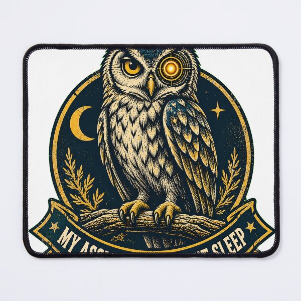 Item preview, My Assistant Doesn't Sleep Shirt | Funny AI Owl Graphic Tee for Men and Women designed and sold by RokomariFabric.