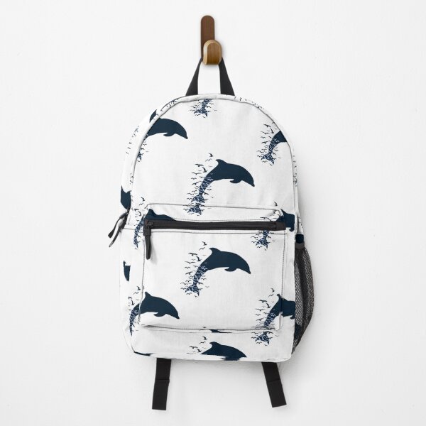Item preview, Dolphin Jumping Out of Water Artistic Ocean Wildlife Illustration designed and sold by bidois123.
