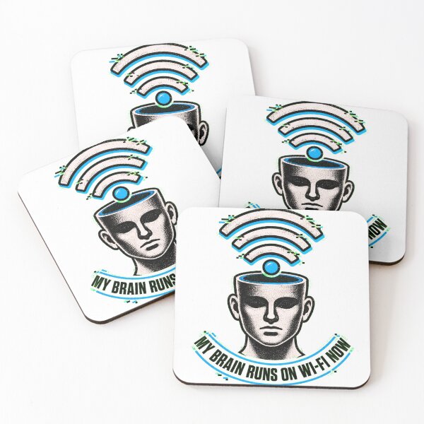 Item preview, My Brain Runs on WiFi Now Shirt | Funny Tech Dependency Graphic Tee designed and sold by RokomariFabric.