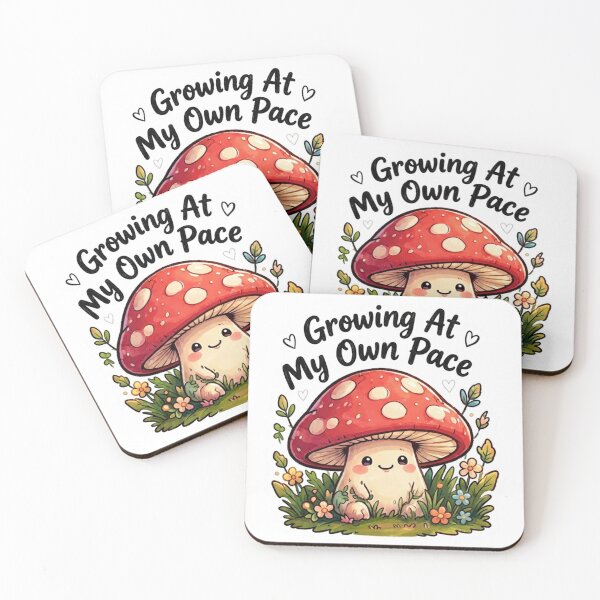 Item preview, Growing At My Own Pace Cute Mushroom designed and sold by Nunaprettyshop.