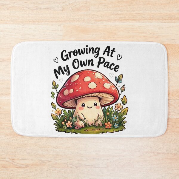 Item preview, Growing At My Own Pace Cute Mushroom designed and sold by Nunaprettyshop.