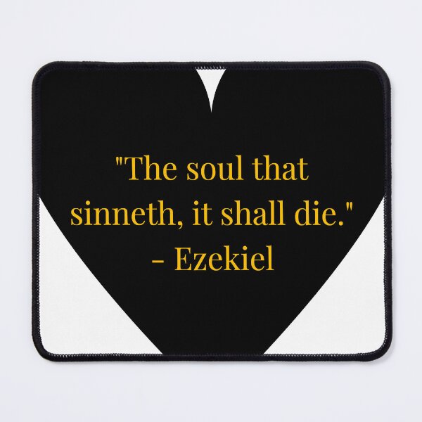 Item preview, Ezekiel Quote – Gold Text Black Heart designed and sold by TheIconSmith.