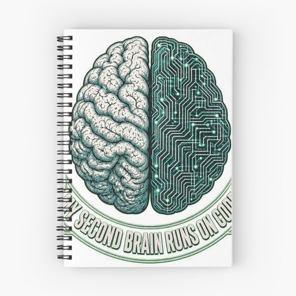Item preview, My Second Brain Runs on Code Shirt | Sleek Tech Graphic Tee for Men and Women designed and sold by RokomariFabric.