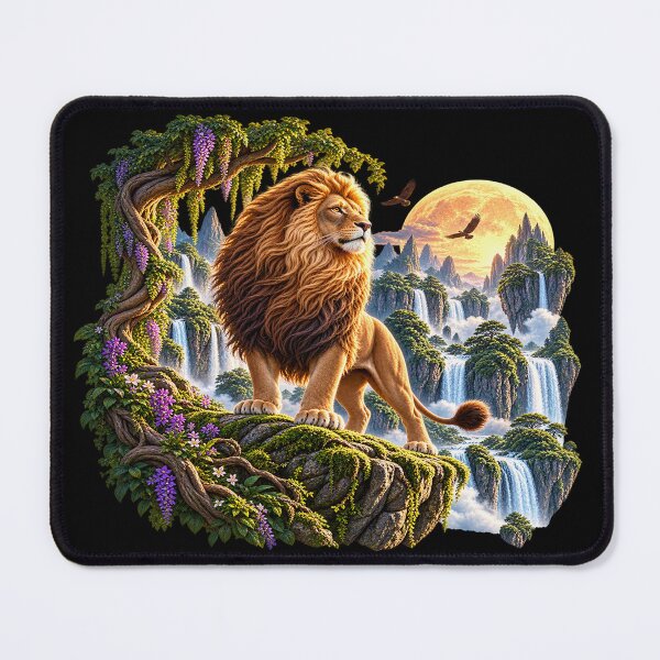 Item preview, Majestic Lion – Enchanted Mountain Fantasy designed and sold by TroviTutto.