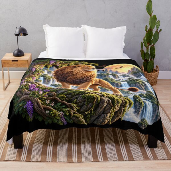 Item preview, Majestic Lion – Enchanted Mountain Fantasy designed and sold by TroviTutto.
