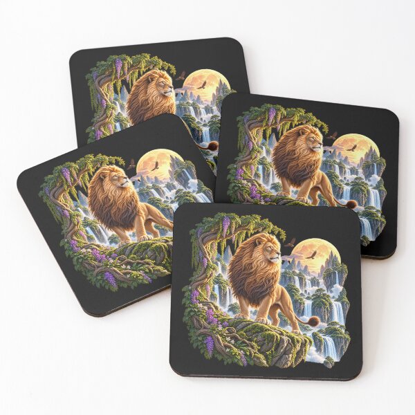 Item preview, Majestic Lion – Enchanted Mountain Fantasy designed and sold by TroviTutto.