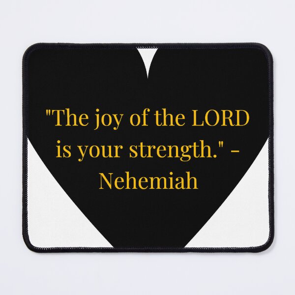 Item preview, Nehemiah Quote – Gold Text Black Heart designed and sold by TheIconSmith.