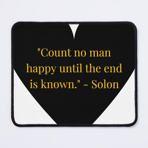 Item preview, Solon Quote – Gold Text Black Heart designed and sold by TheIconSmith.