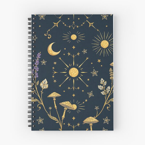 Item preview, Celestial Moon Mushroom Botanical Pattern designed and sold by PunchDrop.