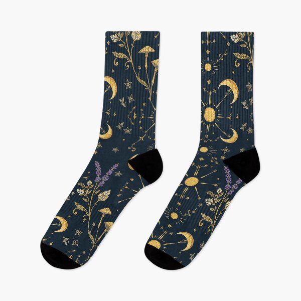 Item preview, Celestial Moon Mushroom Botanical Pattern designed and sold by PunchDrop.