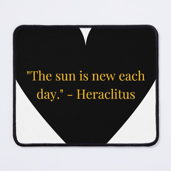 Item preview, Heraclitus Quote – Gold Text Black Heart designed and sold by TheIconSmith.