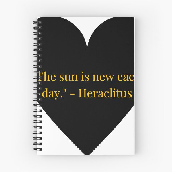 Item preview, Heraclitus Quote – Gold Text Black Heart designed and sold by TheIconSmith.