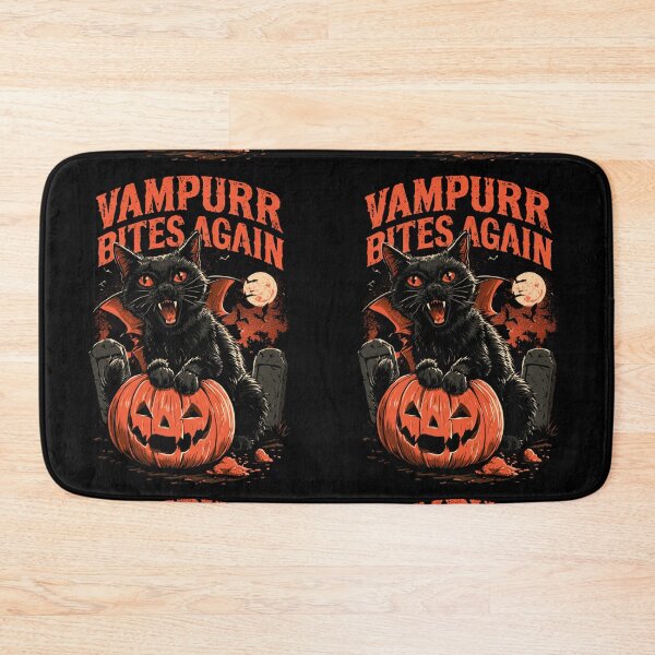Item preview, Vampurr Bites Again – Funny Vampire Cat Halloween Design designed and sold by DyzioSupply.