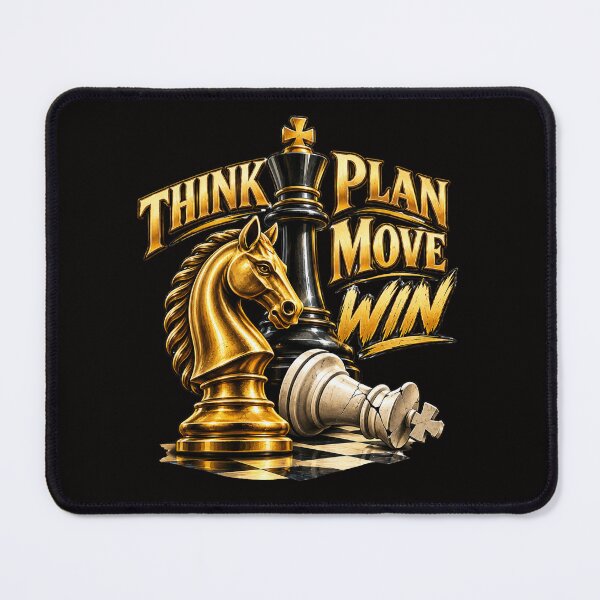 Item preview, Think Plan Move Win – Strategic Chess King & Knight Design designed and sold by Tadeusz1.