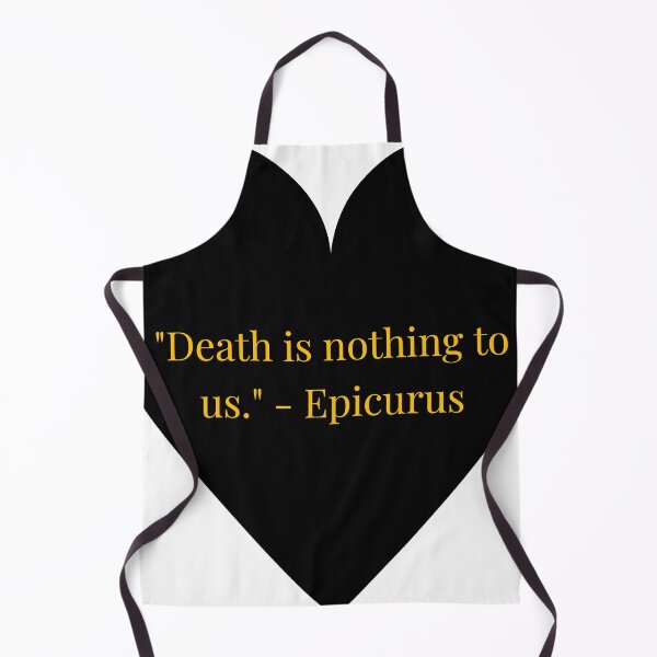 Item preview, Epicurus Quote – Gold Text Black Heart designed and sold by TheIconSmith.