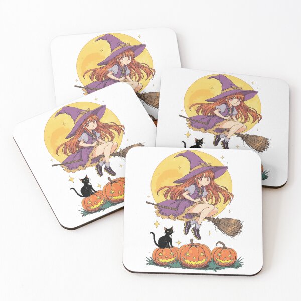 Item preview, Cute Halloween Witch – Kawaii Manga Pumpkin Magic designed and sold by Cavalier-org.