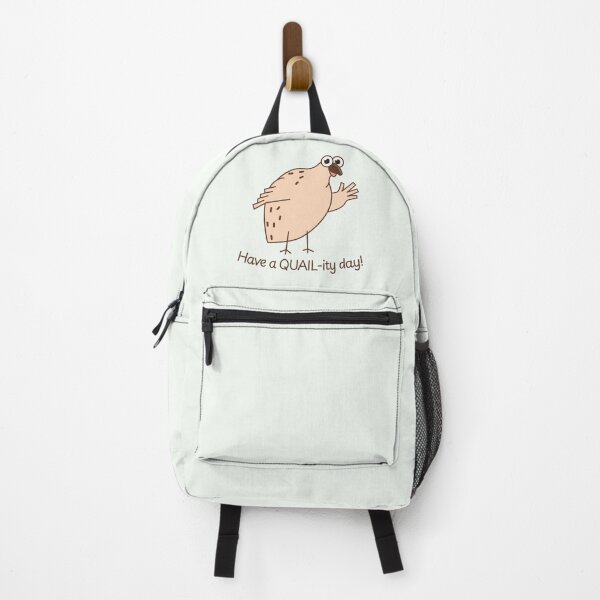 Item preview, Cute Quail Pun - Have a QUAIL-ity Day Positive Quote designed and sold by AnnaDesertArt.