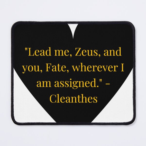 Item preview, Cleanthes Quote – Gold Text Black Heart designed and sold by TheIconSmith.