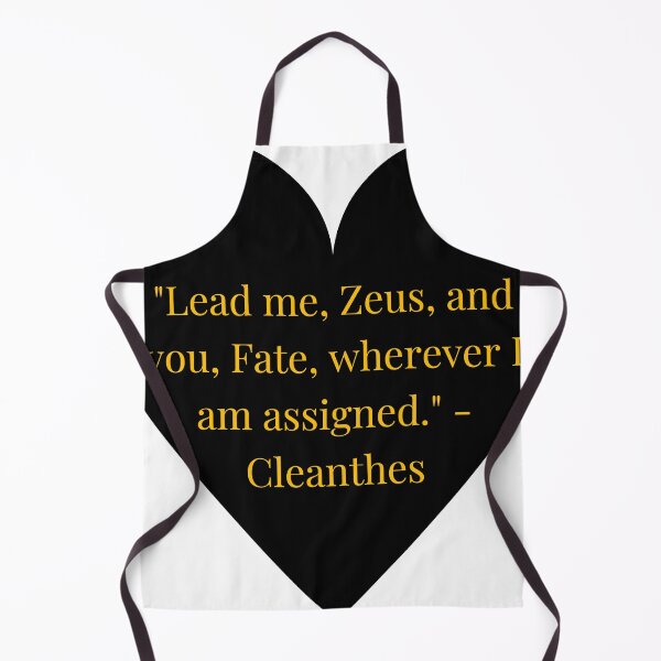 Item preview, Cleanthes Quote – Gold Text Black Heart designed and sold by TheIconSmith.