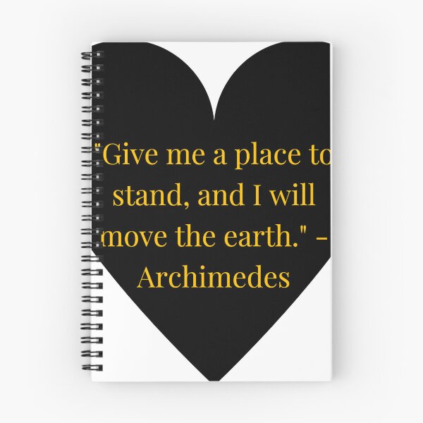 Item preview, Archimedes Quote – Gold Text Black Heart designed and sold by TheIconSmith.