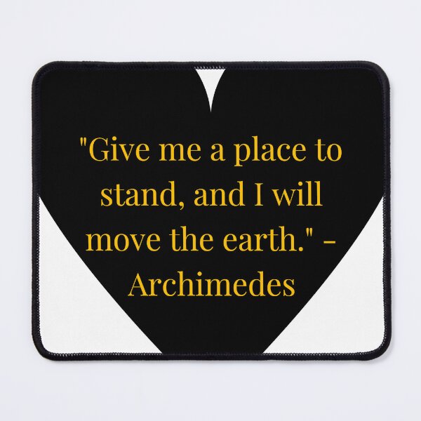 Item preview, Archimedes Quote – Gold Text Black Heart designed and sold by TheIconSmith.
