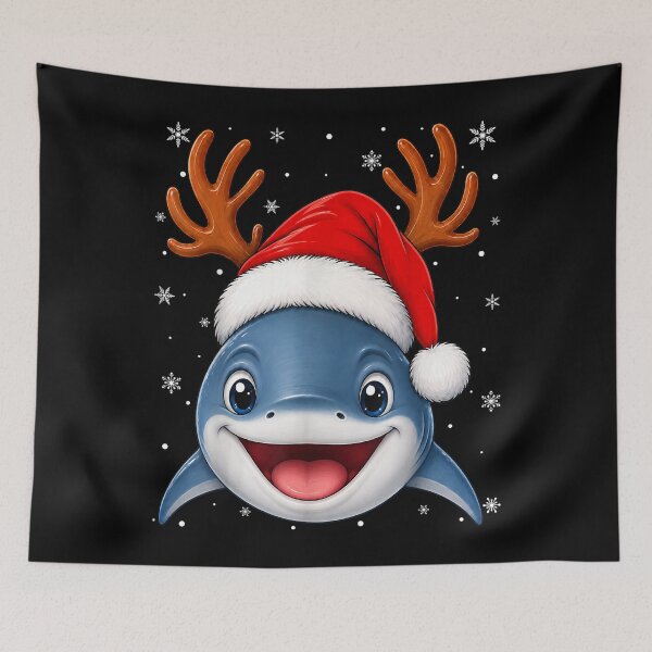 Item preview, Cute Reindeer Horn Santa Shark Christmas designed and sold by JaredDeShop.
