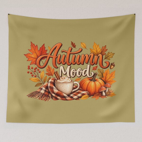 Item preview, Autumn Mood – Cozy Fall Pumpkin, Coffee & Leaves designed and sold by blankTeeShirt.