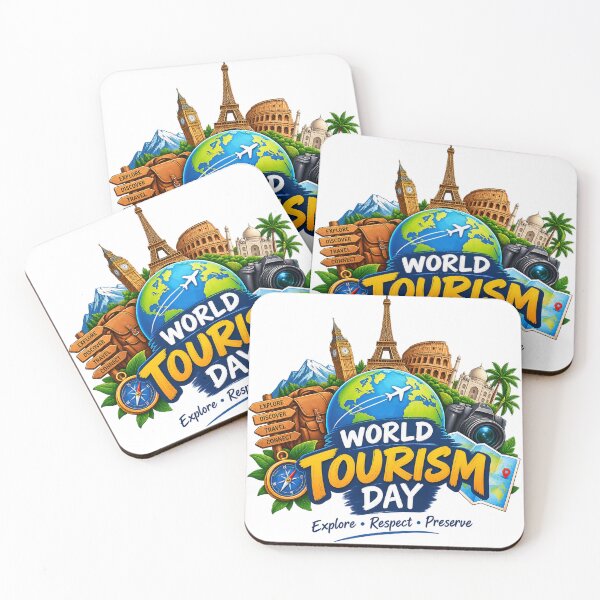 Item preview, World Tourism Day Travel Adventure Explore the World Design designed and sold by CreativeNest Prints.