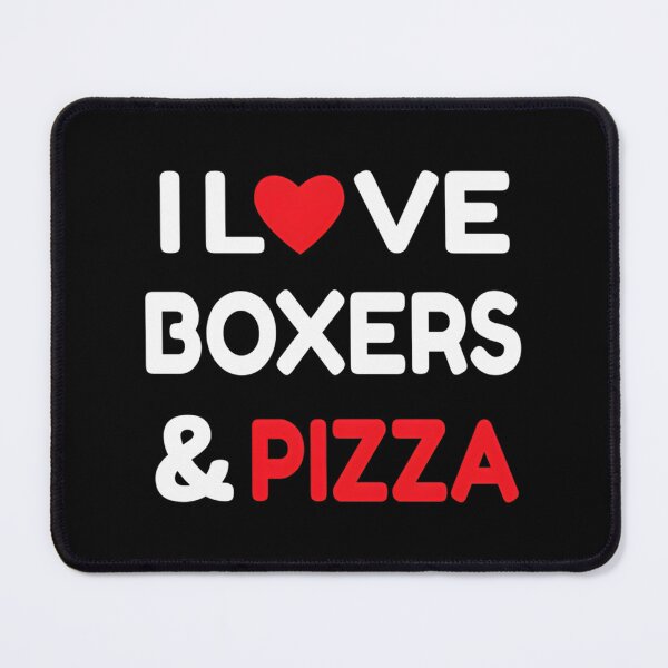 Item preview, I Love Boxers and Pizza Funny Graphic Design for Dog and Food Lovers designed and sold by kalaza1996.