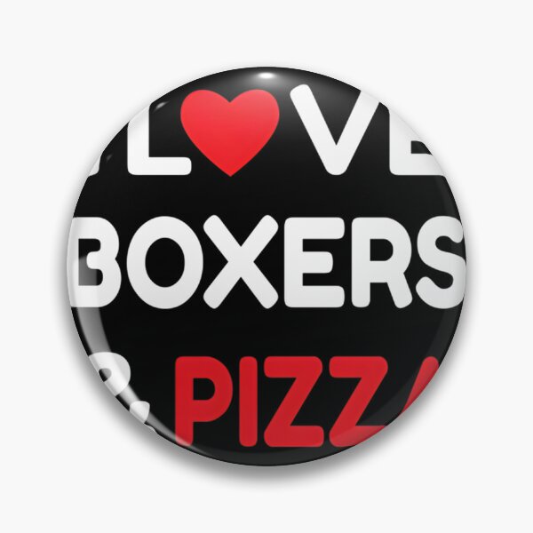 Item preview, I Love Boxers and Pizza Funny Graphic Design for Dog and Food Lovers designed and sold by kalaza1996.