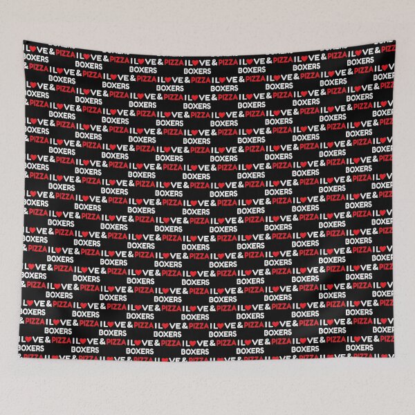 Item preview, I Love Boxers and Pizza Funny Graphic Design for Dog and Food Lovers designed and sold by kalaza1996.