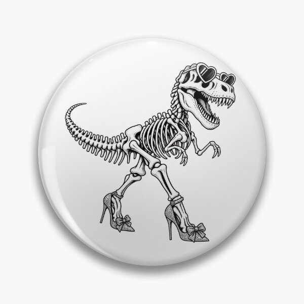 Item preview, Cute Dinosaur Skeleton in High Heels - Funny Dino Girl Gothic Dinosaur Lover designed and sold by Rtcraftani.