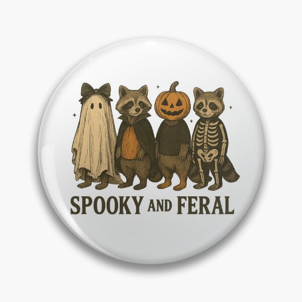 Item preview, Spooky and Feral Raccoons Halloween Costume Lineup designed and sold by DoArtITa.