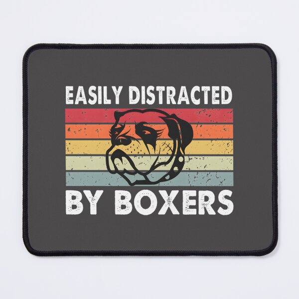 Item preview, Easily Distracted by Boxers Vintage Retro Style Dog Lover Design designed and sold by kalaza1996.
