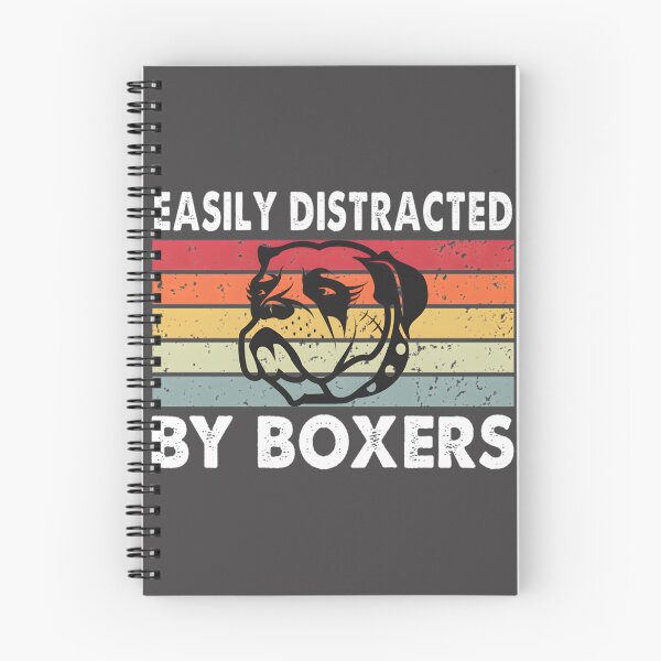 Item preview, Easily Distracted by Boxers Vintage Retro Style Dog Lover Design designed and sold by kalaza1996.